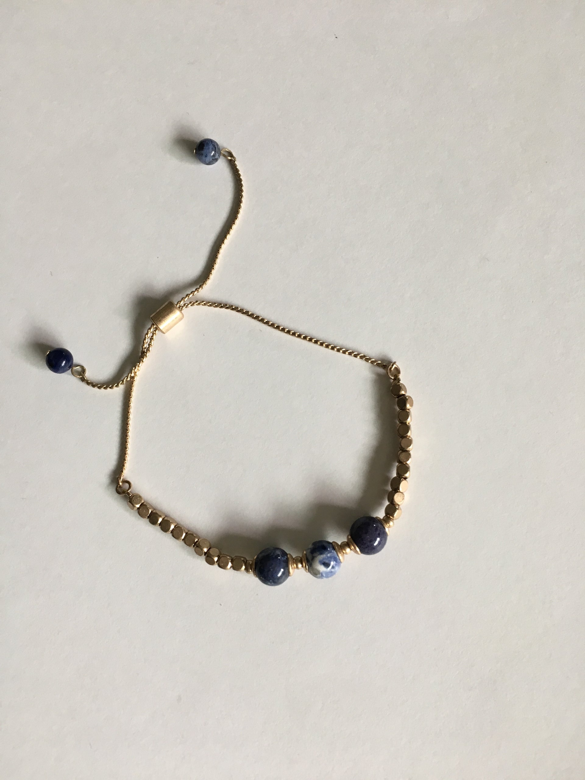 Blue Marble Stone Bracelet