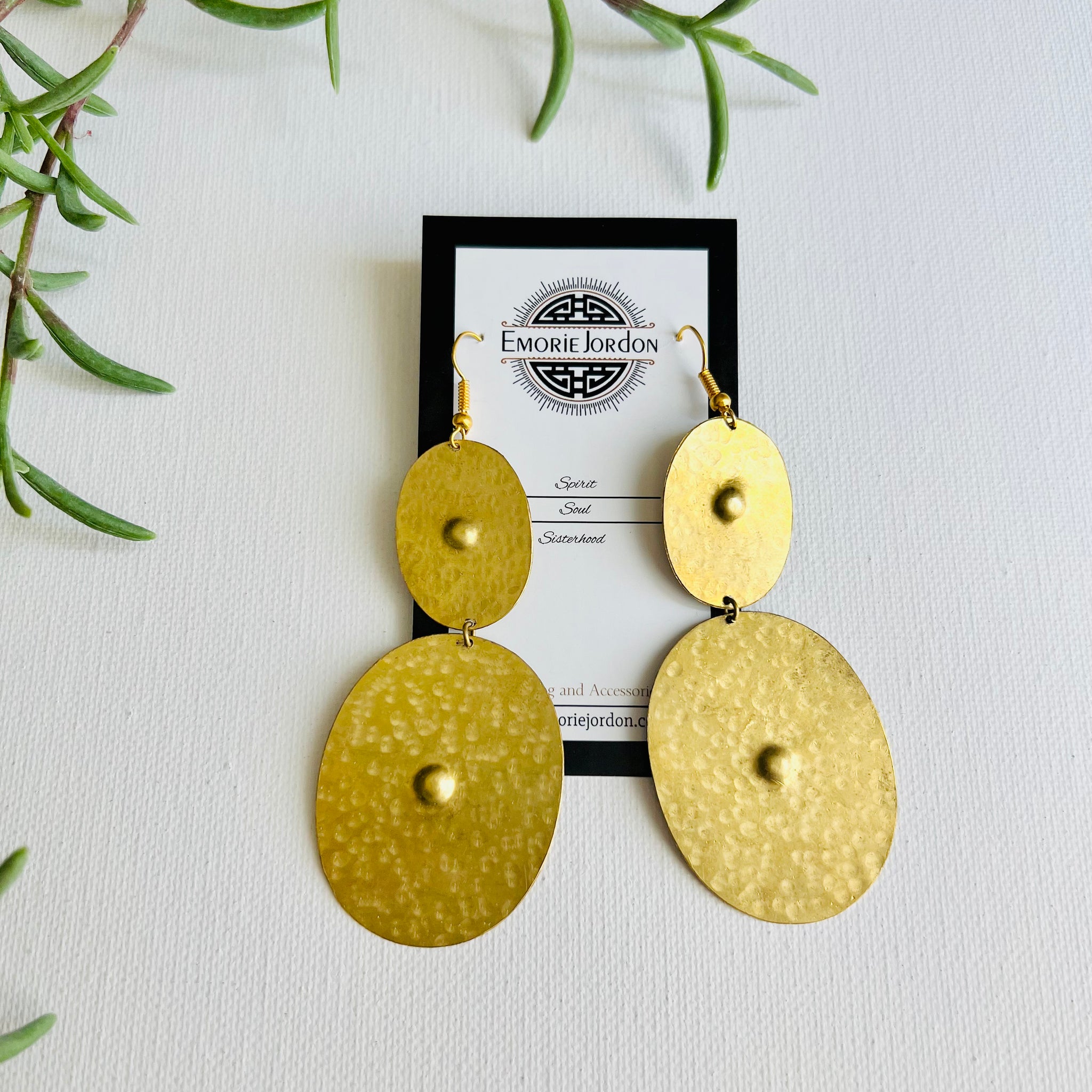 Nuru Handmade Brass Earrings