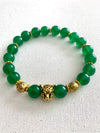 Green Quartz Stone Leopard Bracelet