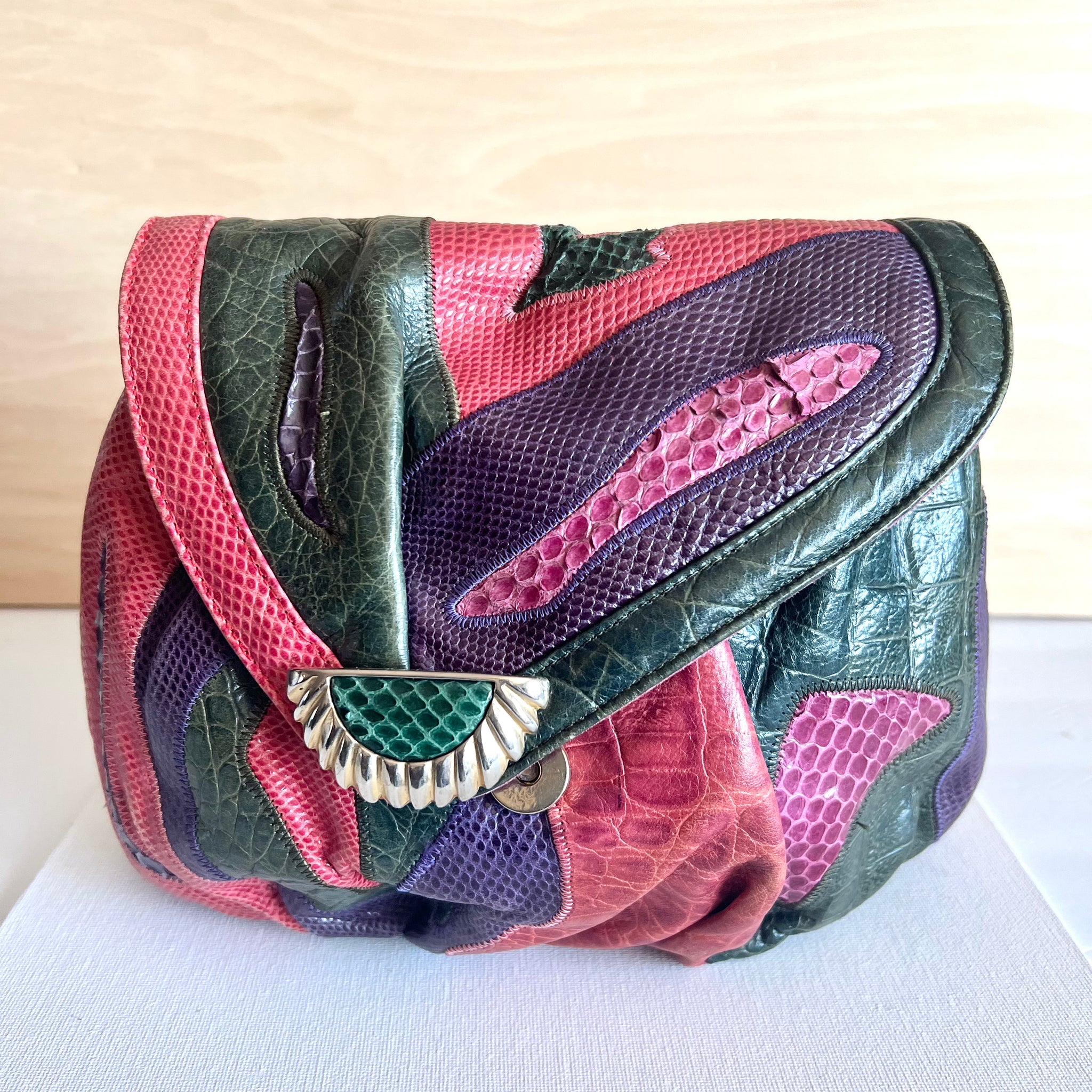 Pink & Green Vintage Sharif Handbag