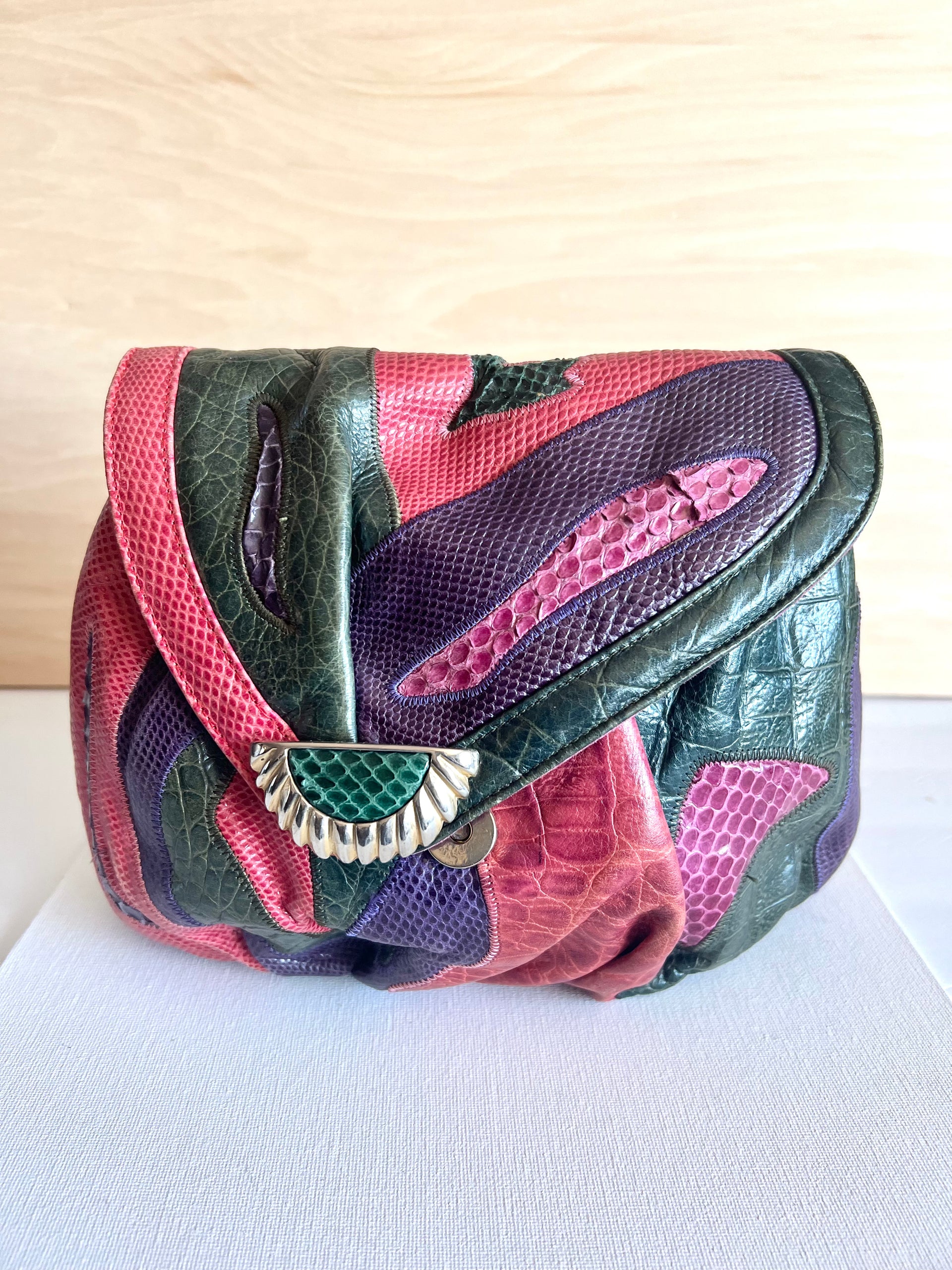 Pink & Green Vintage Sharif Handbag