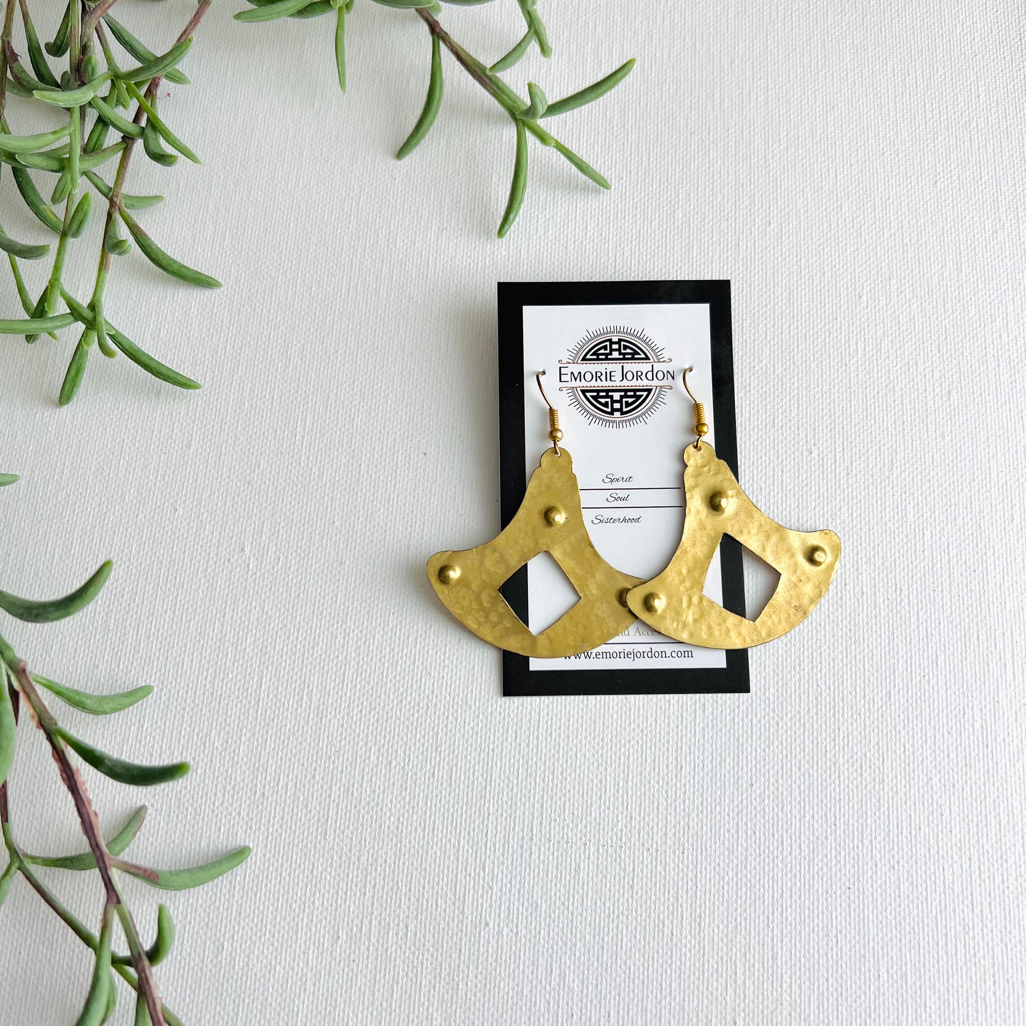 Fani Handmade Brass Earrings