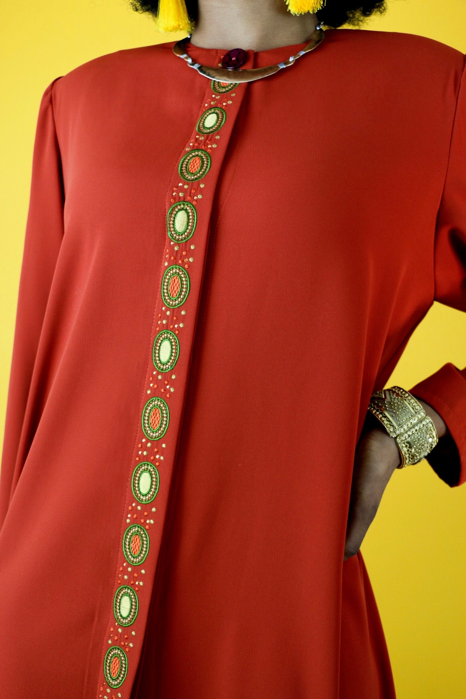Regal Ethnic Embroidered Dress