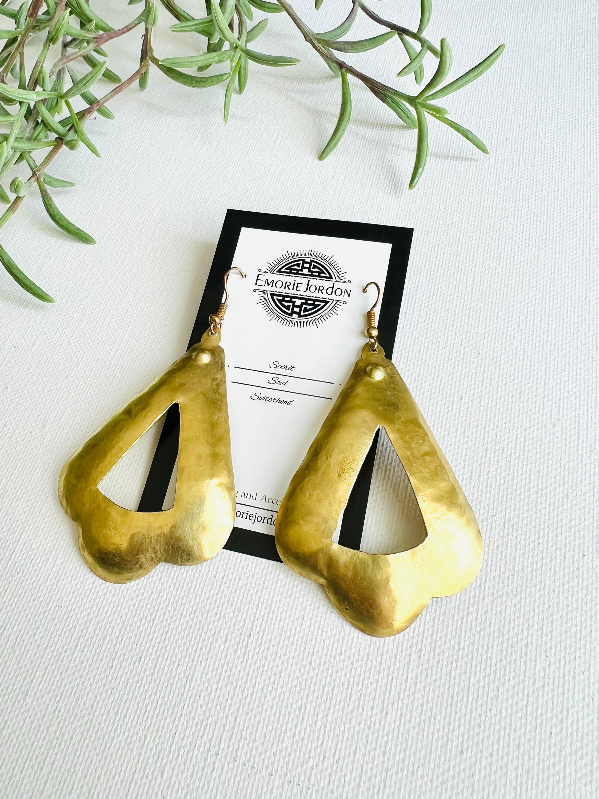 Afuri Handmade Brass Earrings