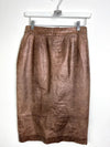 Live: 31 Bronze textured Leather Skirt