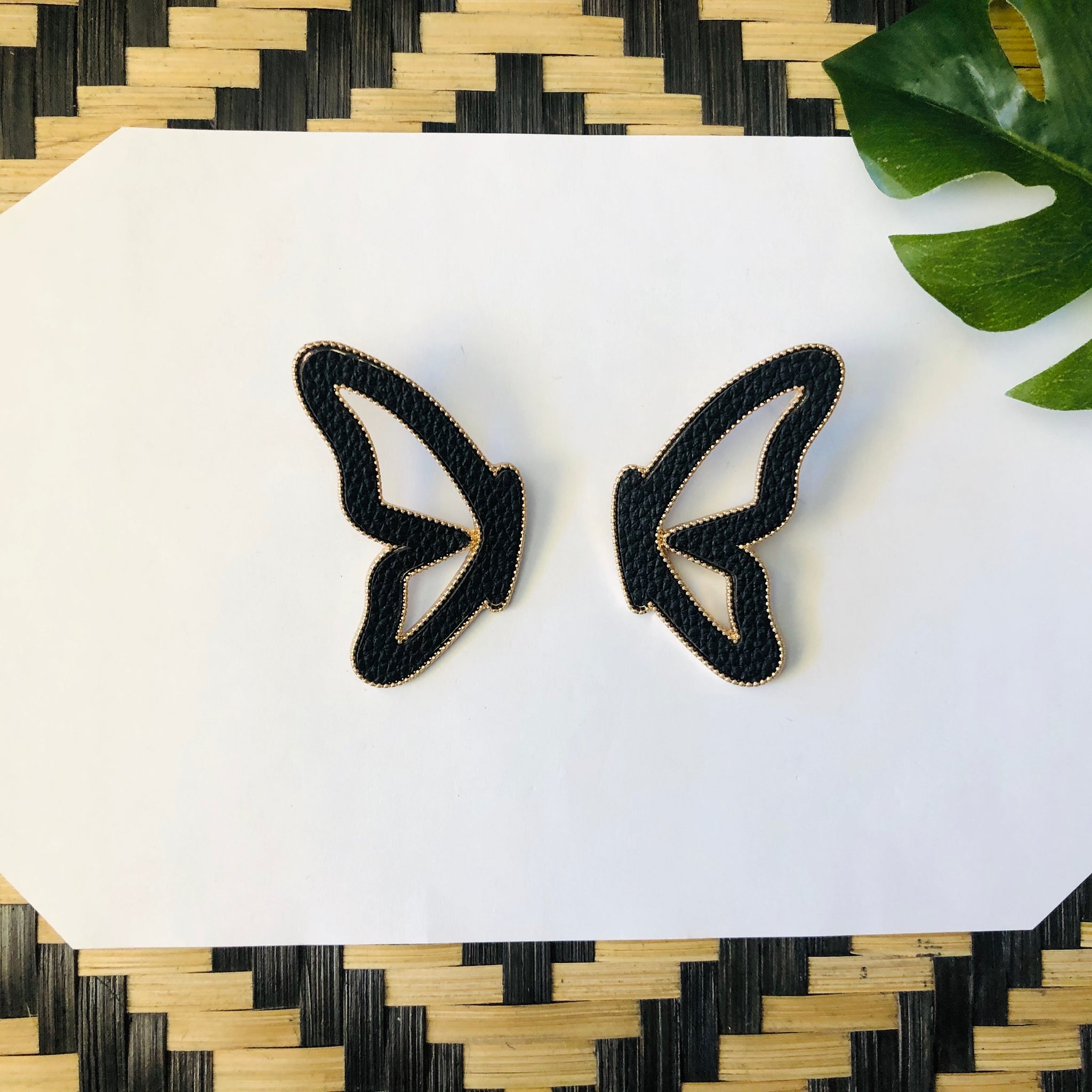 Black Butterfly Earrings