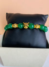 Green Quartz Stone Leopard Bracelet