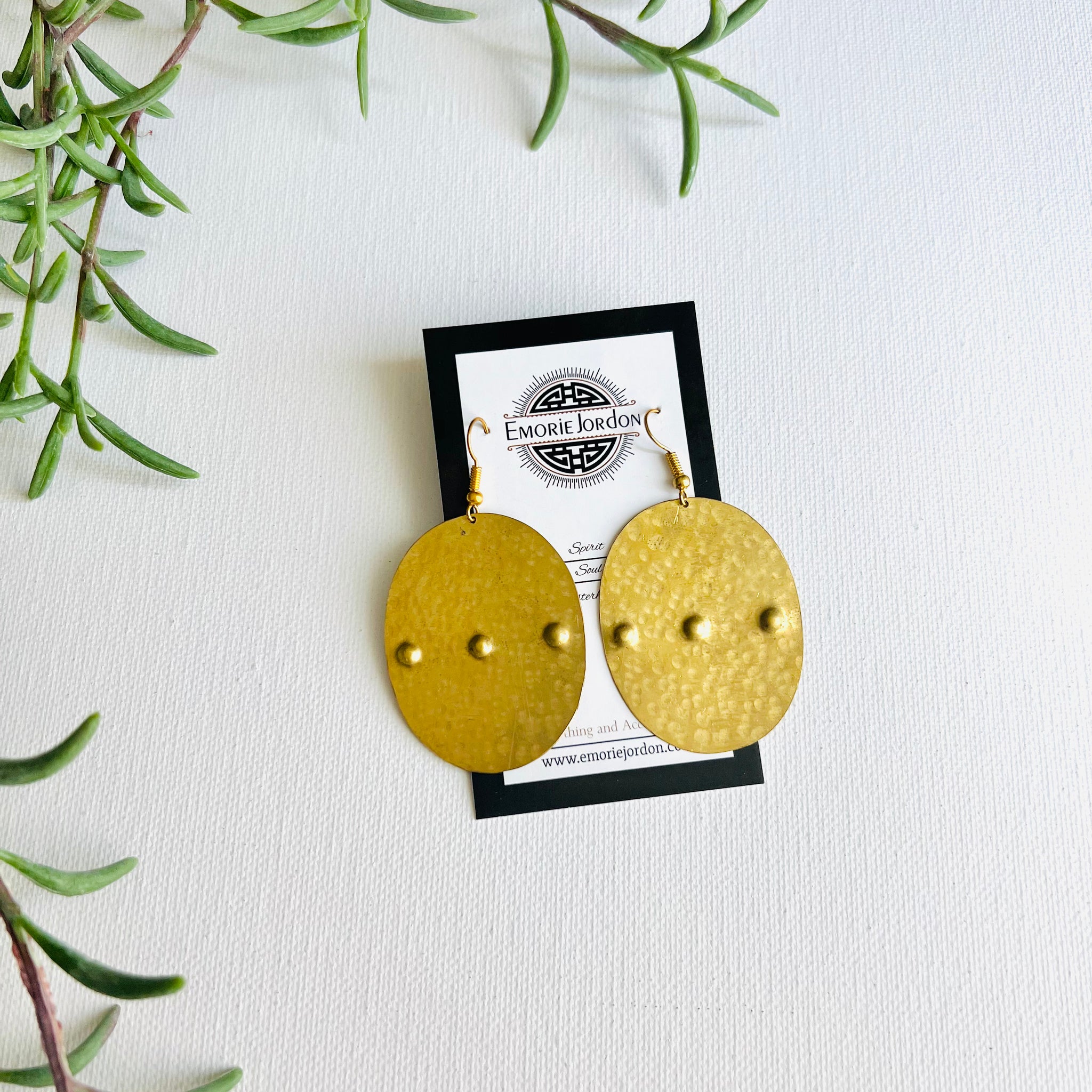 Jyra Handmade Brass Earrings