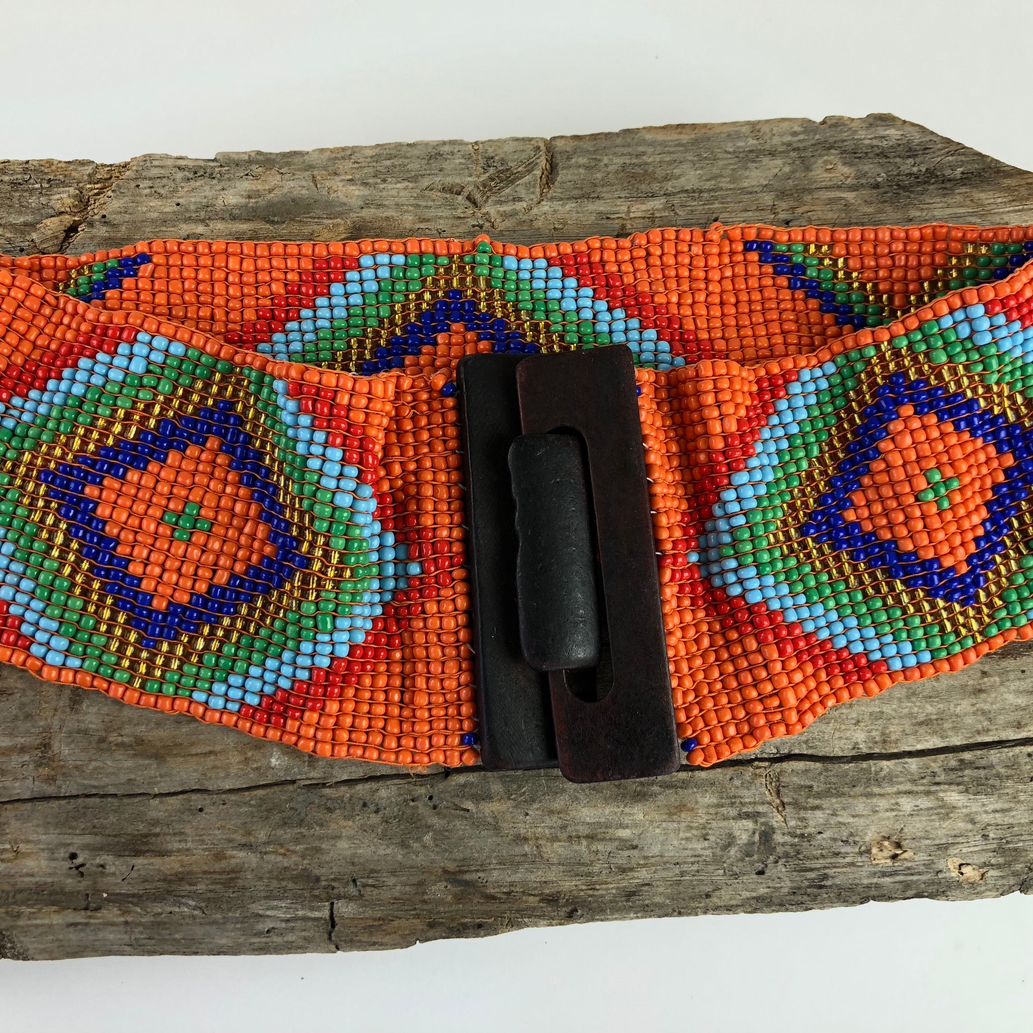 Orange Handmade Beaded Belt