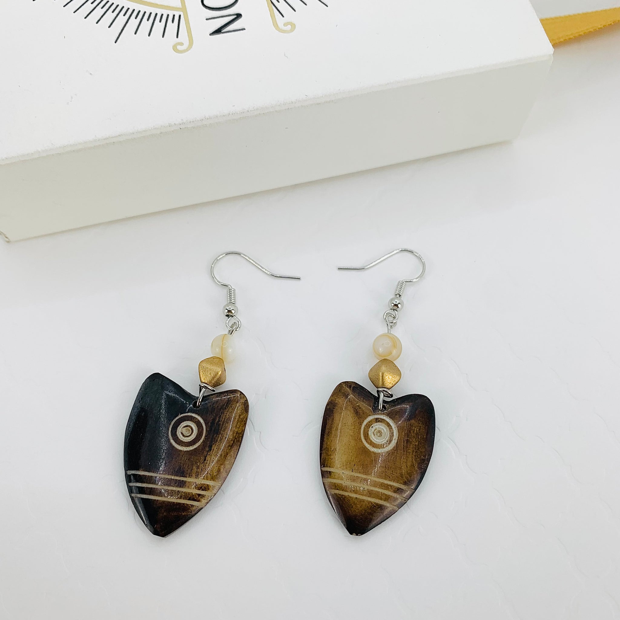 Warrior Woman Bone Earrings