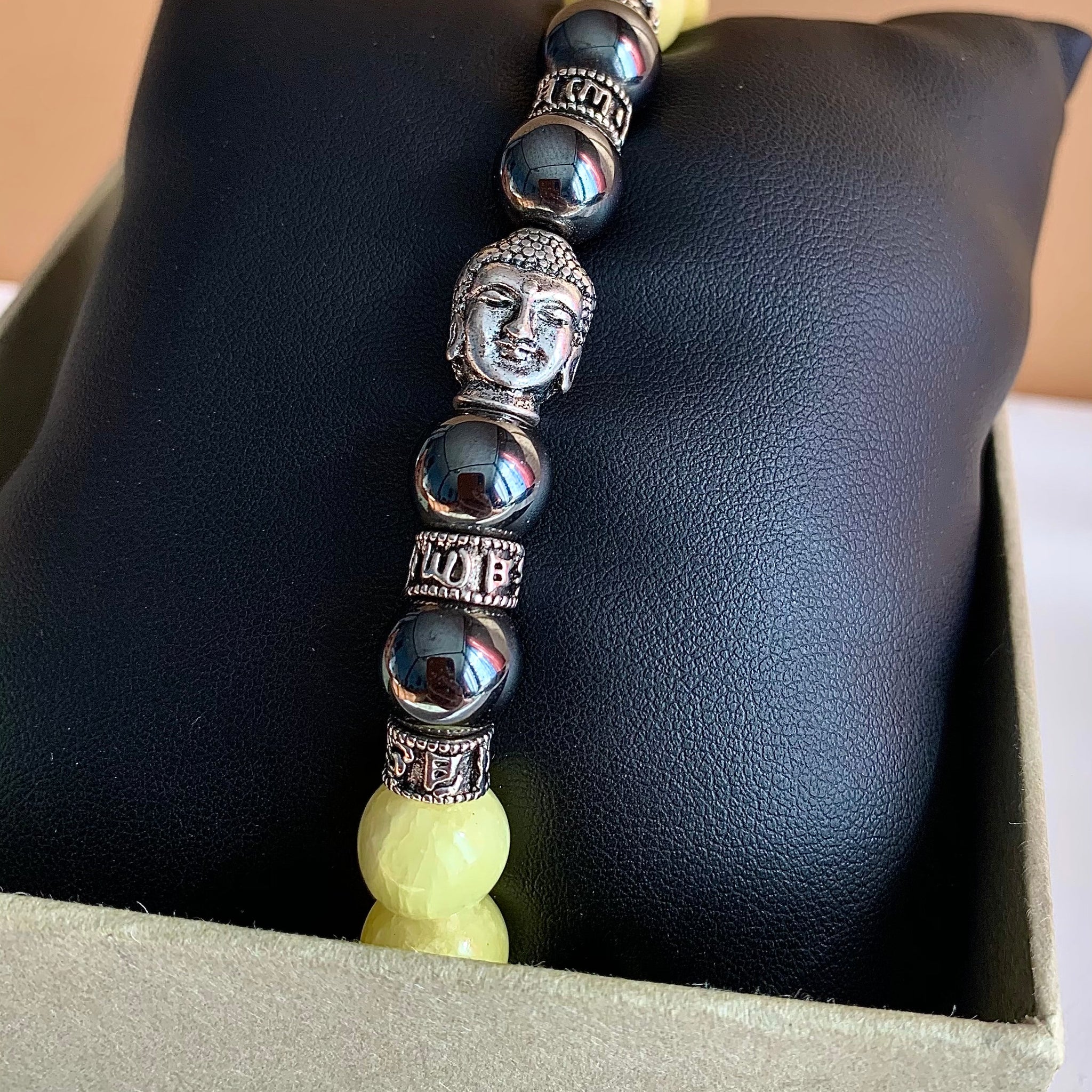 Yellow Jasper Buddha Bracelet