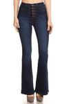 Button Fly Flare Jeans