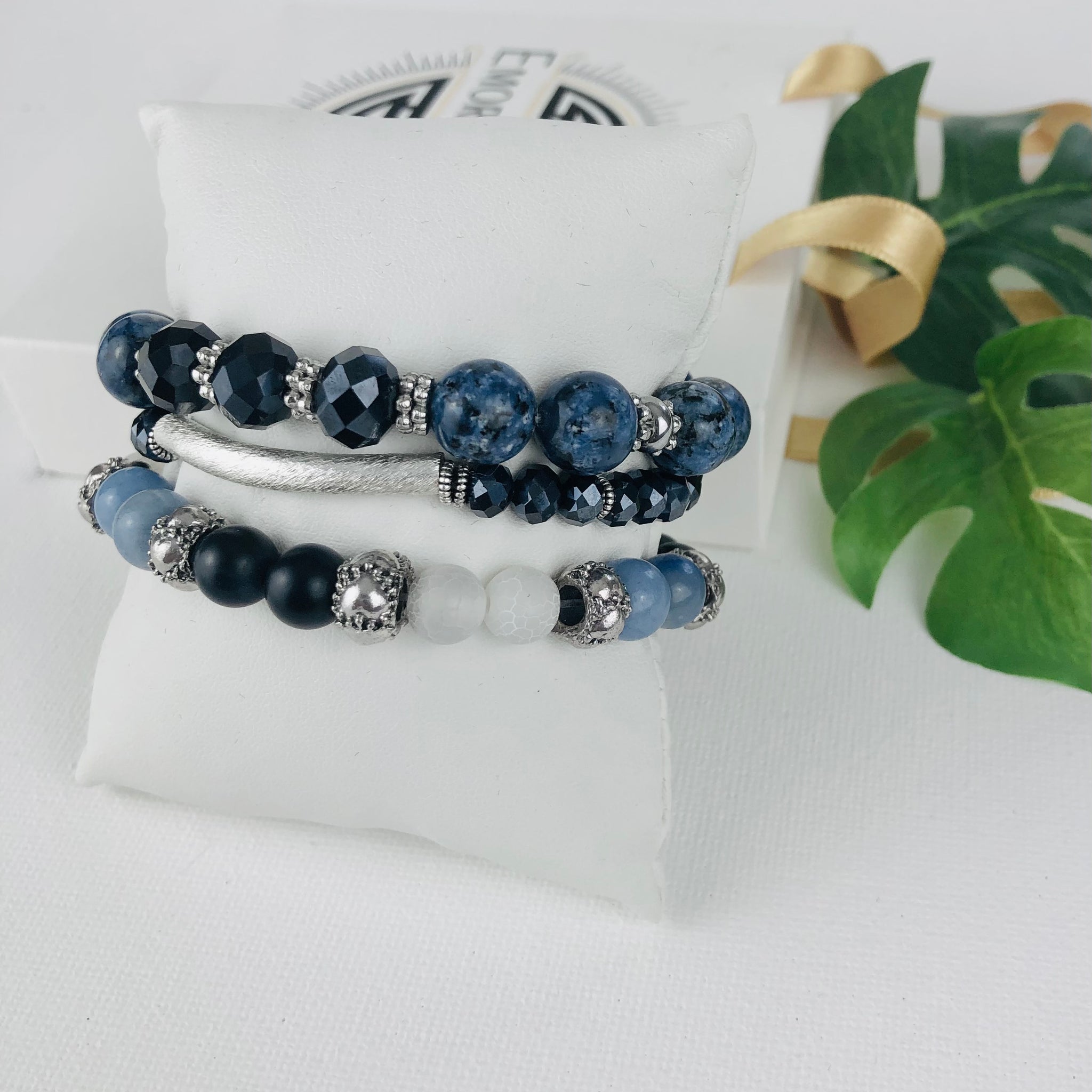 Noble Navy Bracelet Stack