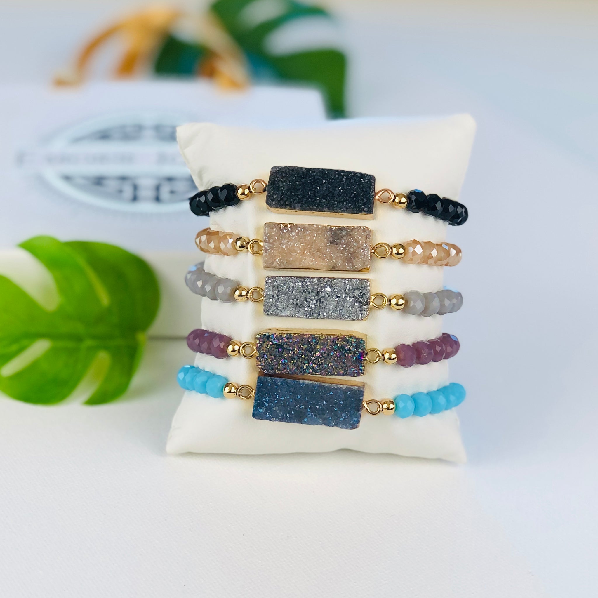 Quartz Crystal Bar Bracelet