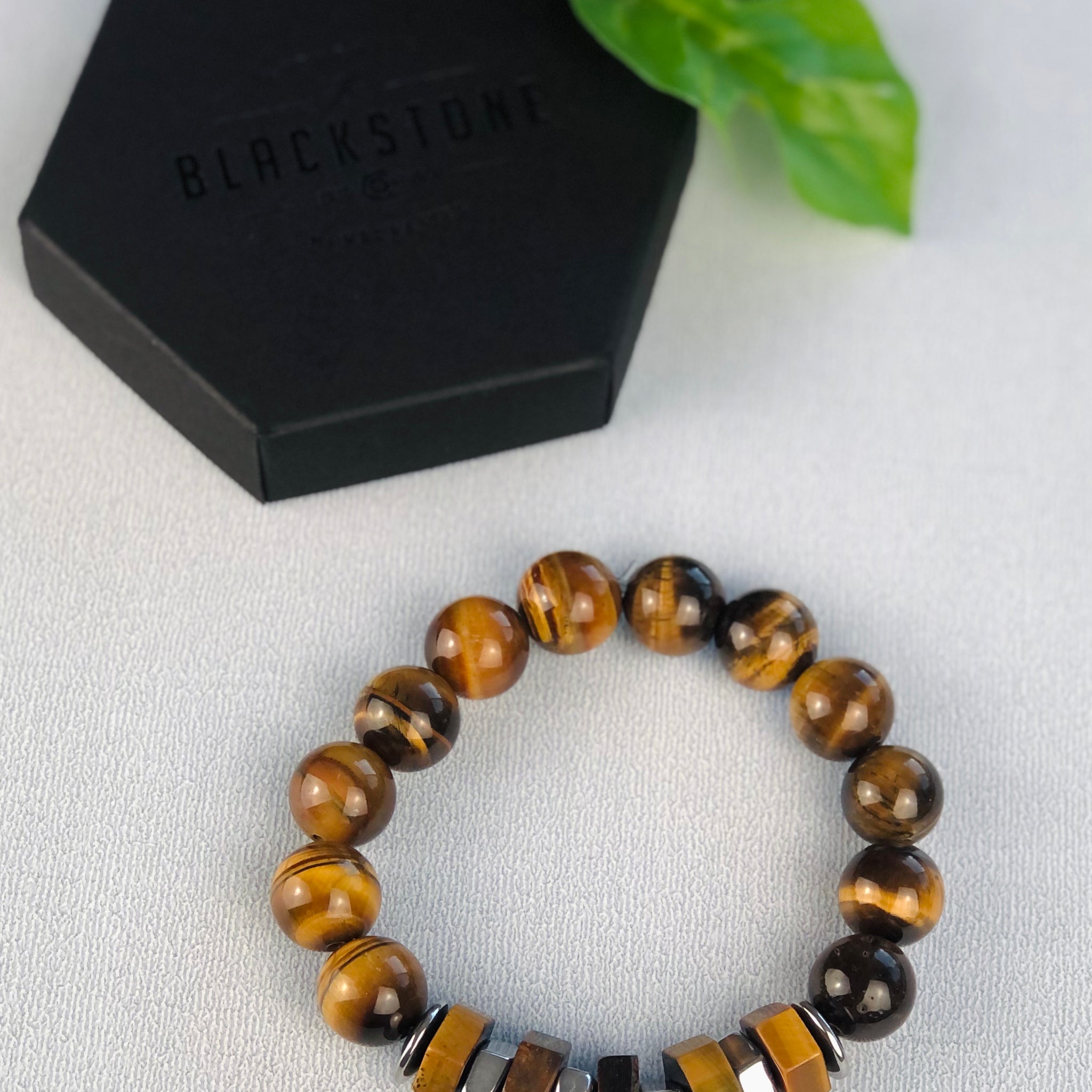 Tiger’s Eye Hexagon Bracelet