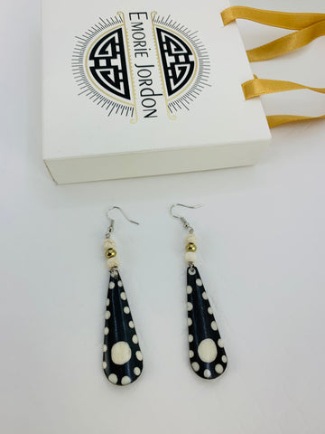 Long Drop Bone Earrings